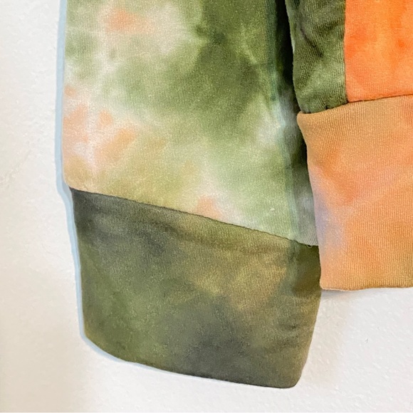 NYC  Multi-Color Tie Dyed Hoodie Zip Front size Medium - Picture 9 of 11